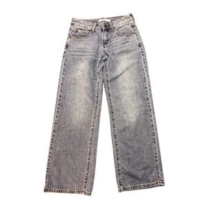 Refrain Los Angeles Women Wide Leg Jeans Light Wash High Rise Denim Size 00/23